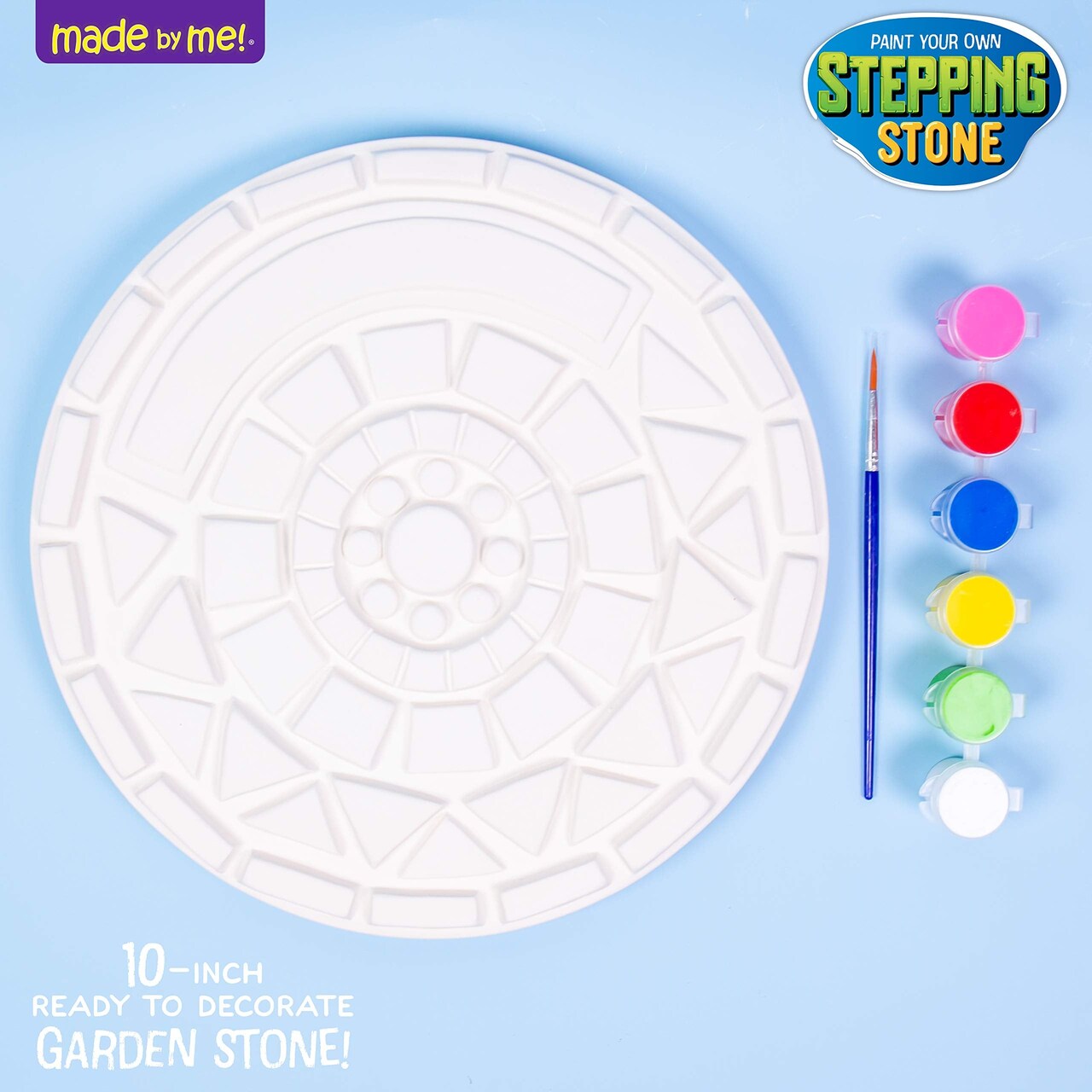 Paint Your Own Mosaic Stepping Stone, Custom Name Garden Stone, DIY Stepping Stone Kit, Great Spring & Summer Painting Activity, Arts & Crafts Kit for Kids Ages 5, 6, 7, 8, 9